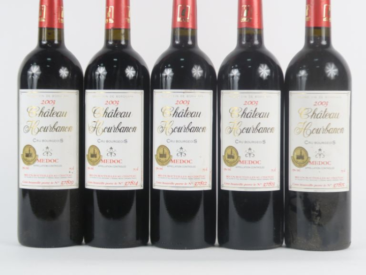 5 BOUTEILLES CHÂTEAU HOURBANON CB ST ESTÈPHE - 2003