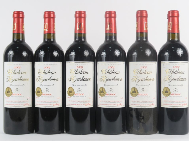 6 BOUTEILLES CHÂTEAU HOURBANON CB ST ESTÈPHE - 2003