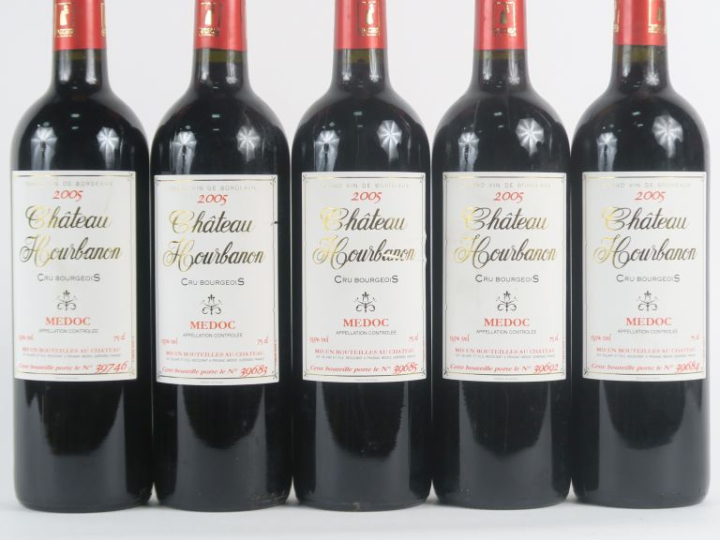 5 BOUTEILLES CHÂTEAU HOURBANON CB ST ESTÈPHE - 2005