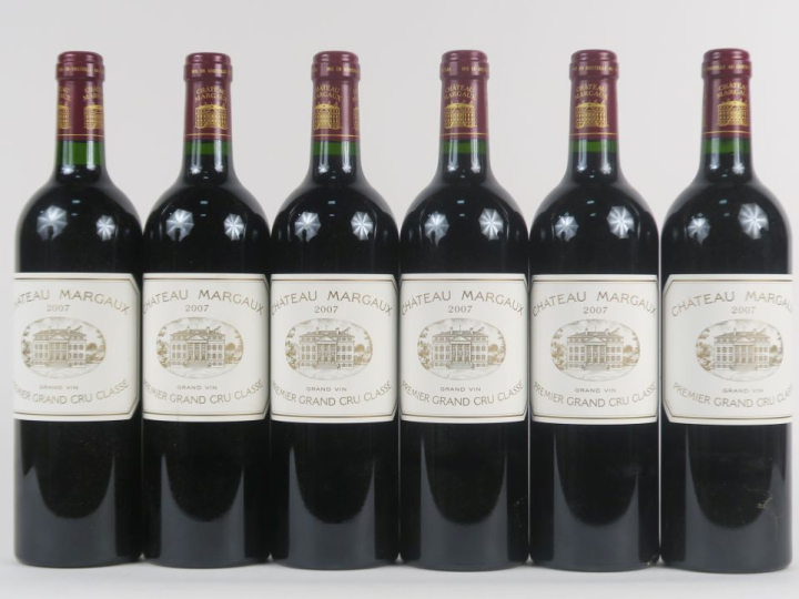 6 BOUTEILLES CHÂTEAU MARGAUX 1err GCC MARGAUX - 2007 - CBO