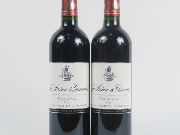 2 BOUTEILLES LA SIRÈNE DE GISCOURS MARGAUX - 2013