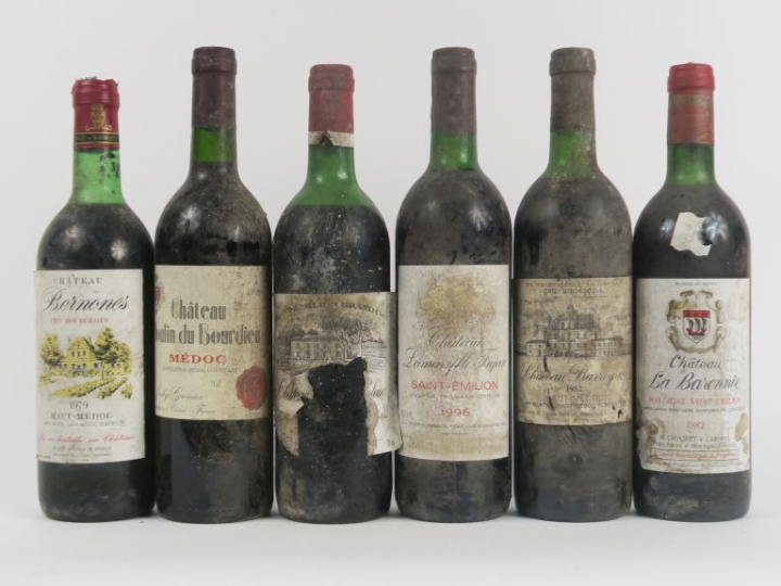 6 BOUTEILLES BORDEAUX DIVERS