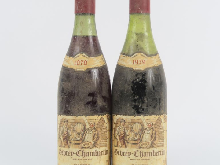 2 BOUTEILLES GEVREY CHAMBERTIN PHILIPPE GUYENOT - 1979 - 6 CM