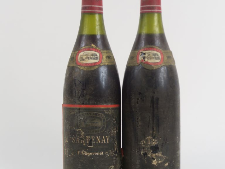 2 BOUTEILLES SANTENAY F. CHAUVENET - 1985 - 1 SE/1 PRÉSUMÉE/BS