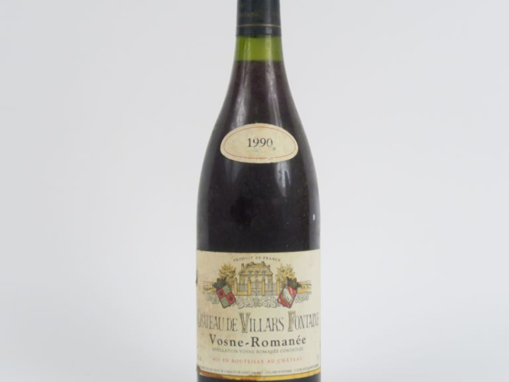 1 BOUTEILLE VOSNE ROMANÉE CHÂTEAU DE VILLARS FONTAINE - 1990