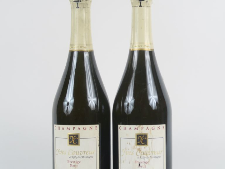 2 BOUTEILLES CHAMPAGNE YVES COUVREUR 1er CRU