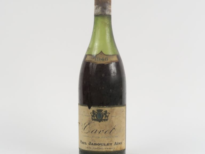 1 BOUTEILLE TAVEL PAUL JABOULET AÎNÉ - 1946 - 7 CM/CAPS CORRODÉE