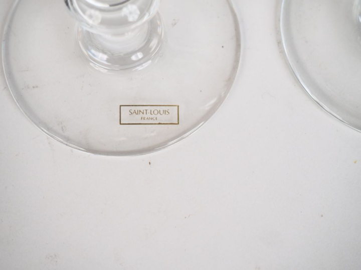 SAINT-LOUIS.  Service de verres en cristal comprenant :  6 verres à ea