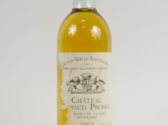 Vente aux enchères 1 BOUTEILLE CHÂTEAU RABAUD PROMIS 1er CC SAUTERNES - 1983 - BG/ED