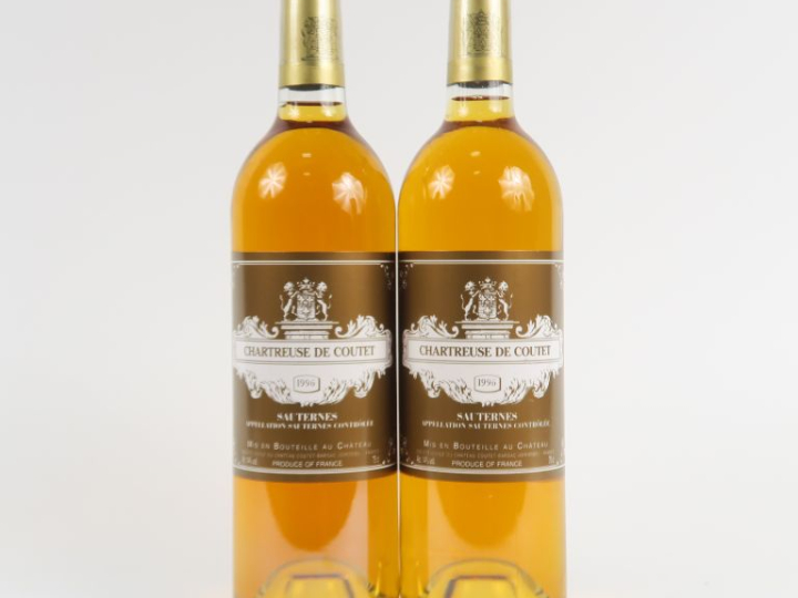 2 BOUTEILLES CHARTREUSE DE COUTET SAUTERNES - 1996