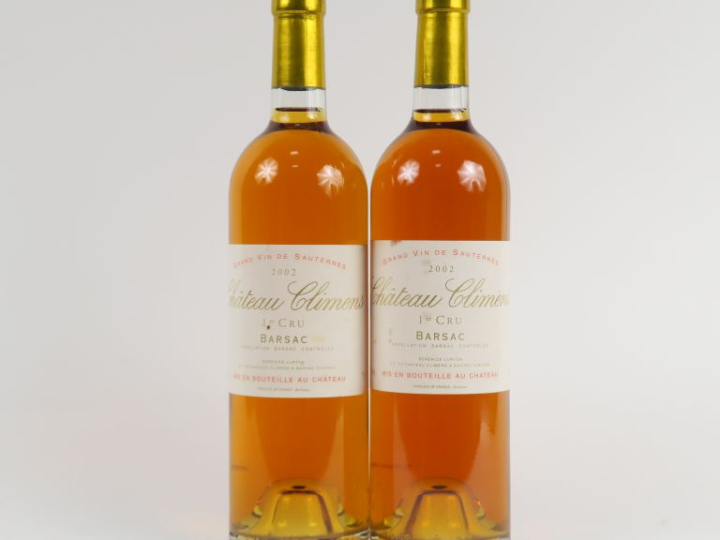 2 BOUTEILLES CHÂTEAU CLIMENS 1er CC SAUTERNES - 2002