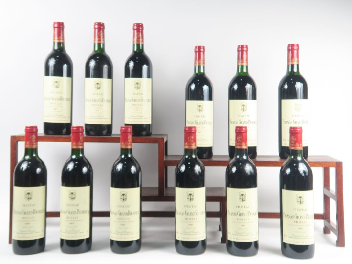 12 BOUTEILLES CHÂTEAU BRANAS GRAND POUJEAUX MOULIS - 1987 - CBO - BG à