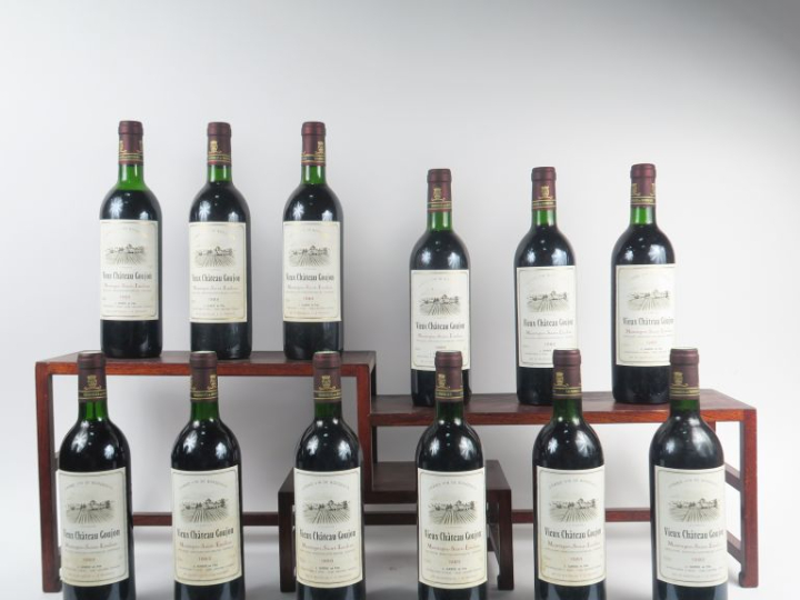 12 BOUTEILLES CHÂTEAU VIEUX GOUJON MONTAGNE ST EMILION - 1989 - CBO - 