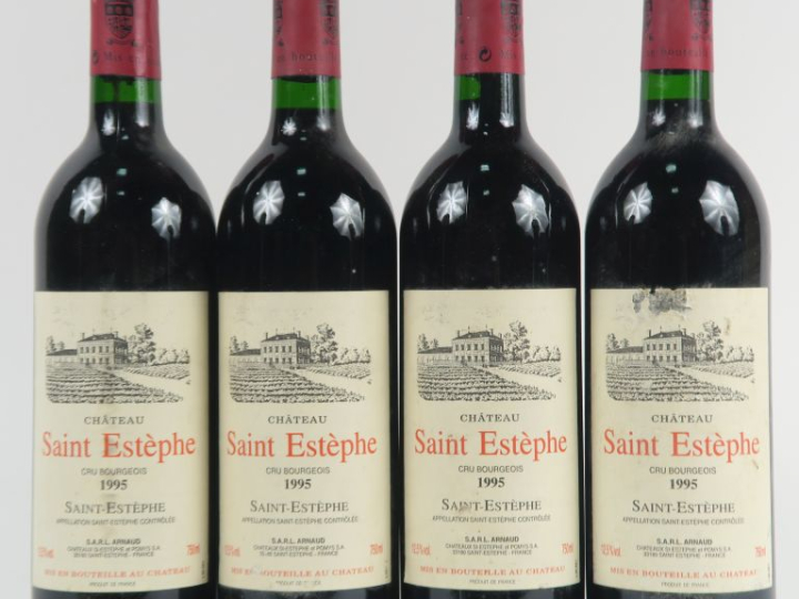 4 BOUTEILLES CHÂTEAU SAINT ESTEPHE CB ST ESTEPHE - 1995