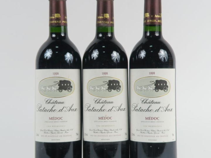 3 BOUTEILLES CHÂTEAU PATACHE D'AUX MEDOC - 1998