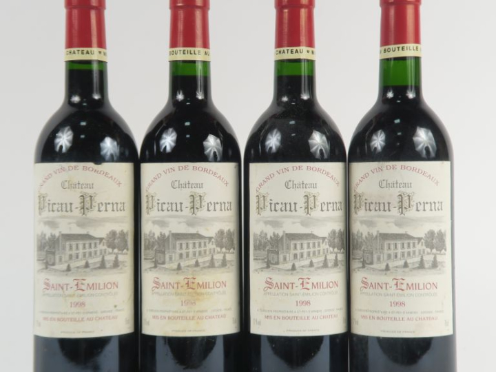 4 BOUTEILLES CHÂTEAU PICAU PERNA ST EMILION - 1998
