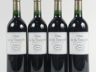 Vente aux enchères 4 BOUTEILLES CLOS DE LA TONNELLE ST EMILION - 2002