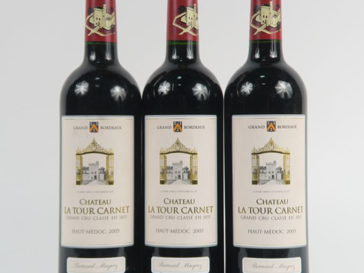 3 BOUTEILLES CHÂTEAU LA TOUR CARNET GCC HAUT MÉDOC - 2005