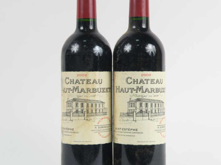 2 BOUTEILLES CHÂTEAU HAUT MARBUZET ST ESTEPHE - 2009 - 1 EA