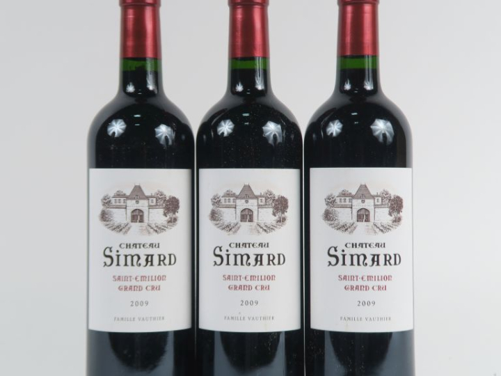3 BOUTEILLES CHÂTEAU SIMARD GC ST EMILION - 2009