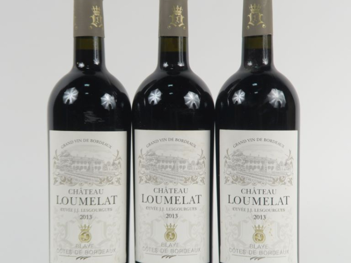 3 BOUTEILLES CHÂTEAU LOUMELAT CÔTES DE BORDEAUX - 2013