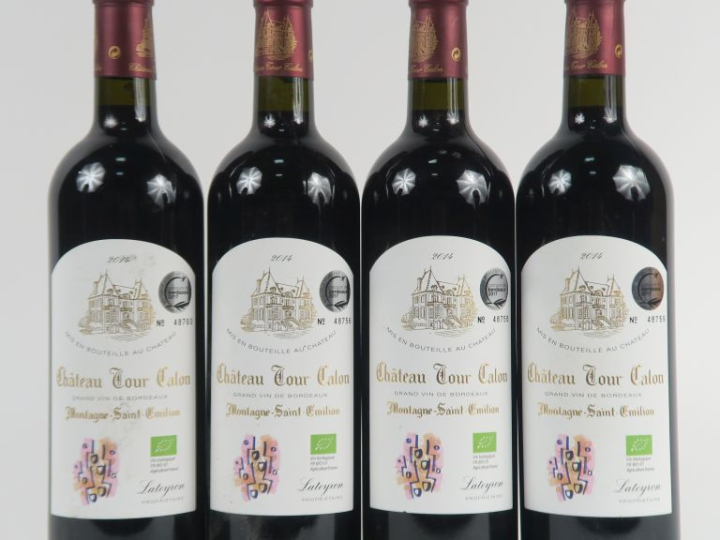 4 BOUTEILLES CHÂTEAU TOUR CALON MONTAGNE ST EMILION - 2014