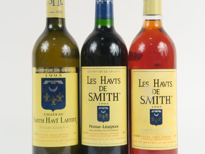 3 BOUTEILLES : 1 CHÂTEAU SMITH HAUT LAFITTE GRAVES 1995 - 1 LES HAUTS 