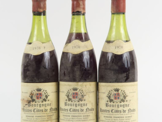 Vente aux enchères 3 BOUTEILLES BOURGOGNE HAUTES CÔTES DE NUITS DOMAINE FRANCOIS GERBET -