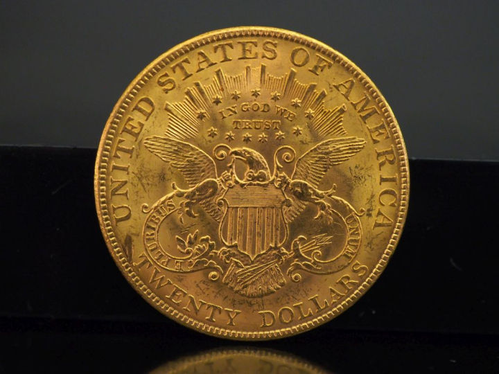 Pièce de 20 Dollars or, 1907.  FRAIS ACHETEURS 5% TTC.   