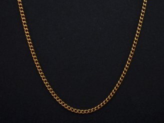 Vente aux enchères Chaine en or jaune 750, maille gourmette.  Long. 54,5 cm Poids. 3,65 g
