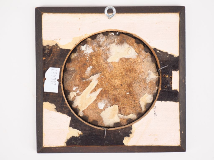 Miniature début XIXème, "allégorie de la renommée présentant un portra