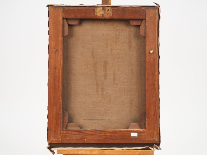 Virginie DEMONT-BRETON. "Tête de femme pour la plage".  Huile sur toil