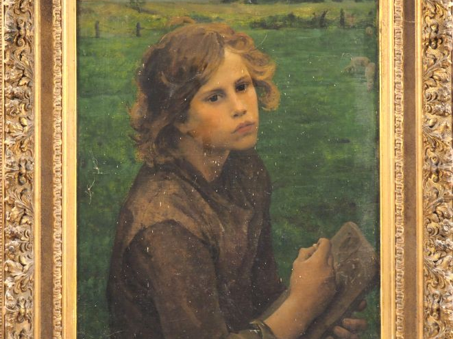 Virginie DEMONT-BRETON « Jeune fille dans la prairie »  Huile sur toil