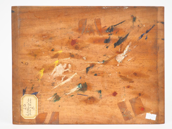 Virginie DEMONT-BRETON. "Le bateau qu'on pousse à la mer".  Huile sur 