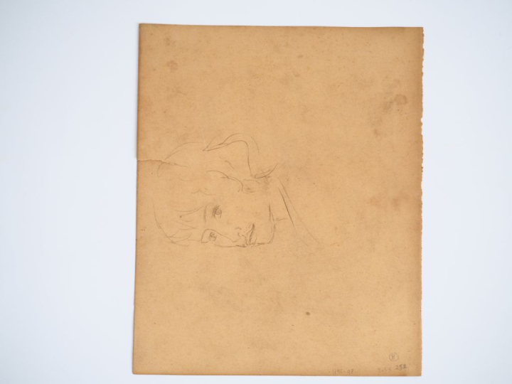 Louis-Alexandre LELOIR (1843-1884) "Portrait de Jules Breton", au dos 