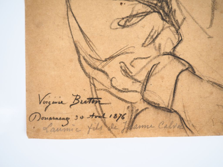 Virginie DEMONT-BRETON. "Laumie, fils de Jeanne Calver".  Dessin, sign