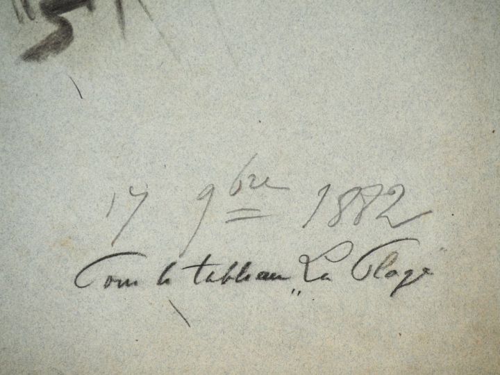 Virginie DEMONT-BRETON. "Jeune fille, étude pour la plage".  Crayon, n