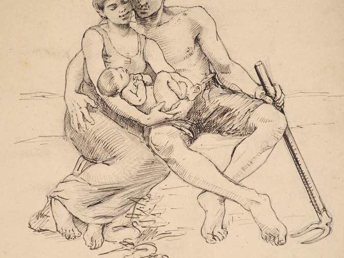 Virginie DEMONT-BRETON. "Etude, pour la famille, couple avec enfant". 