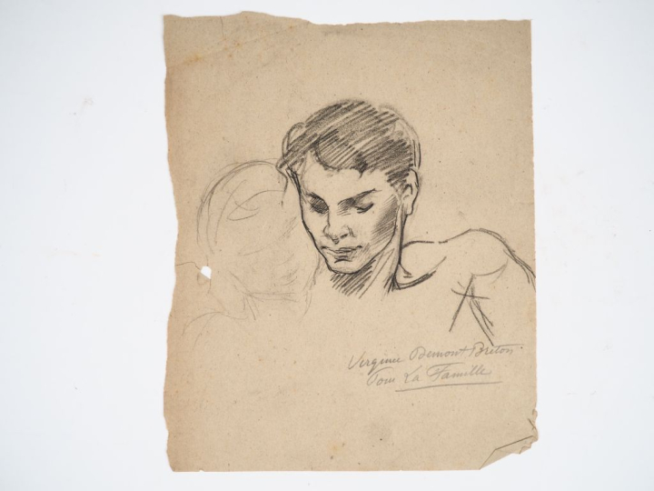 Virginie DEMONT-BRETON. "Etude, pour la famille, portrait d'homme".  C