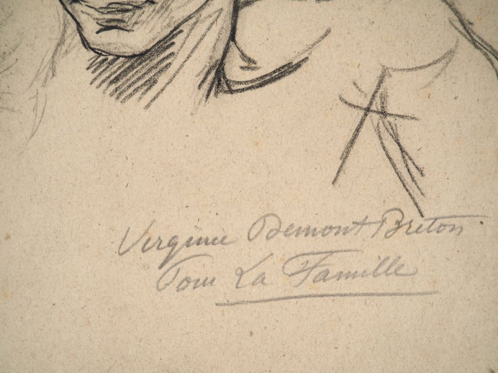 Virginie DEMONT-BRETON. "Etude, pour la famille, portrait d'homme".  C
