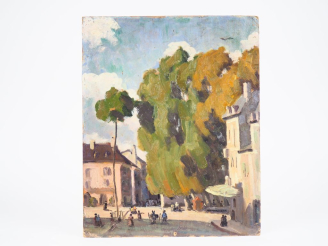 Vente aux enchères Mario CAVAGLIERI.  "villa à San Martino", Circa 1917  Dim. 41 x 33 cm