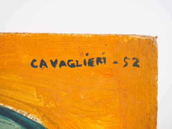 Mario CAVAGLIERI.  "bouquet de tulipes et de renoncules". Huile sur ca