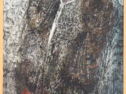 CASTRO.  "portrait de Manolete" Encre colorée signée en bas à droite e