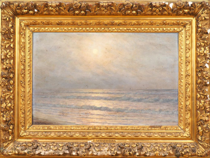 A. CHABANIAN.  "La mer" Huile sur toile, signée en bas à droite. Dim. 
