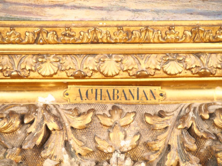 A. CHABANIAN.  "La mer" Huile sur toile, signée en bas à droite. Dim. 