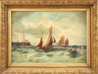 Vente aux enchères Anna CHAVARDES. "marine" Huile sur toile, signée en bas à gauche. Dim.