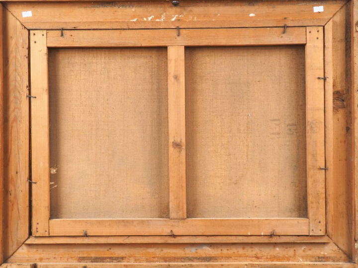 Anna CHAVARDES. "marine" Huile sur toile, signée en bas à gauche. Dim.