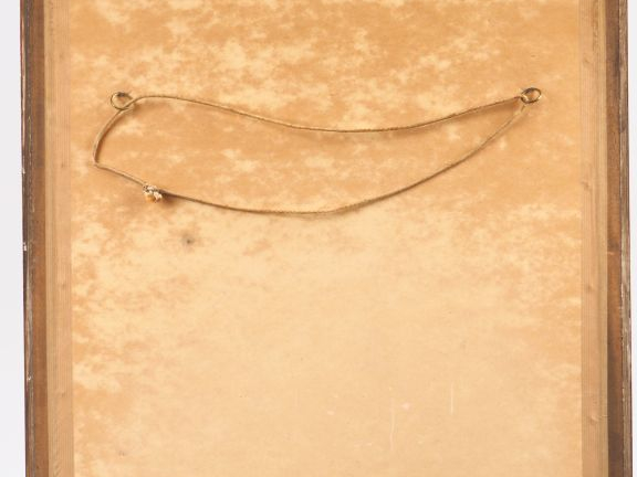 G. JOUBIN.  "Femme assise, combinaison, jupe rouge" Huile sur papier, 