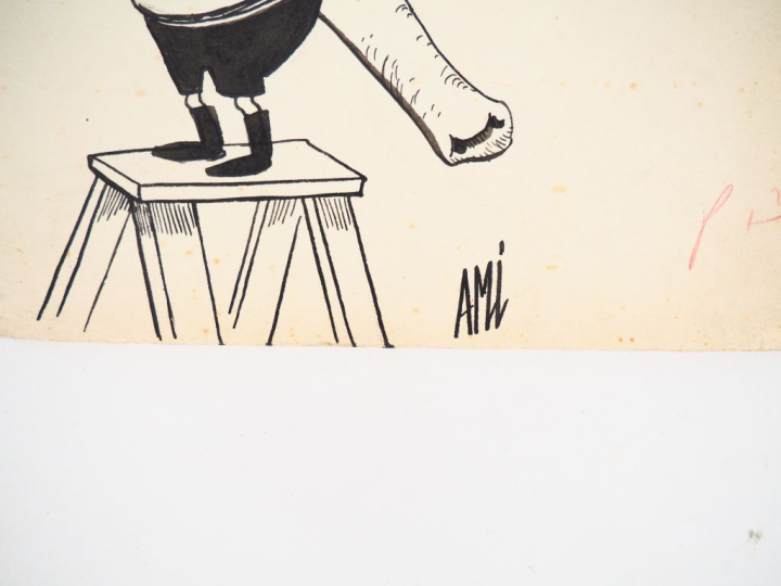 MOREZ. Et AMI 2 dessins signés.  Dim. 21 x 27 cm - 32,5 x 25 cm
