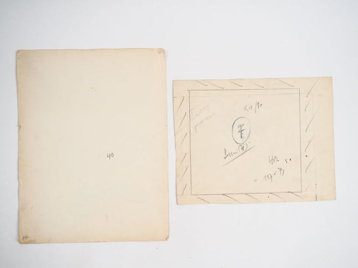 MOREZ. Et AMI 2 dessins signés.  Dim. 21 x 27 cm - 32,5 x 25 cm